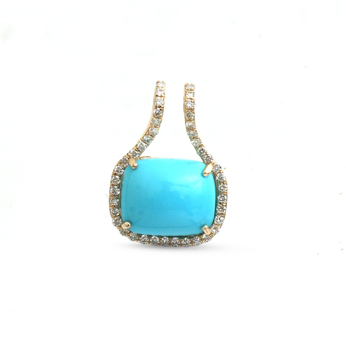 Turquoise Diamond Pendant