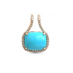 Turquoise Diamond Pendant