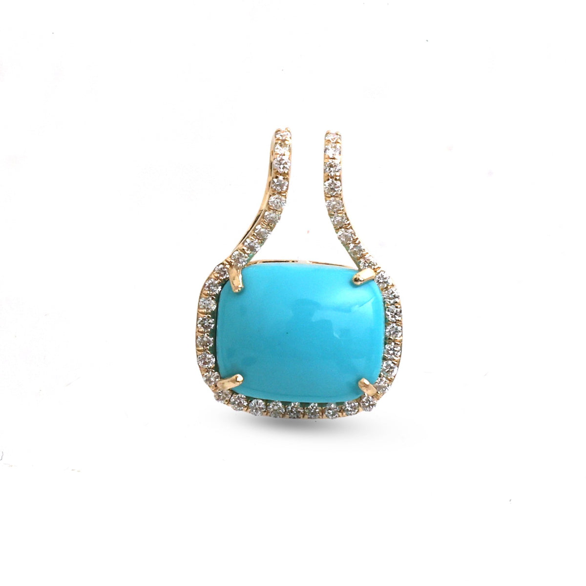 Turquoise Diamond Pendant