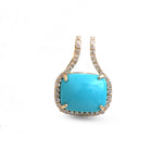 Turquoise Diamond Pendant