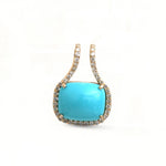 Turquoise Diamond Pendant