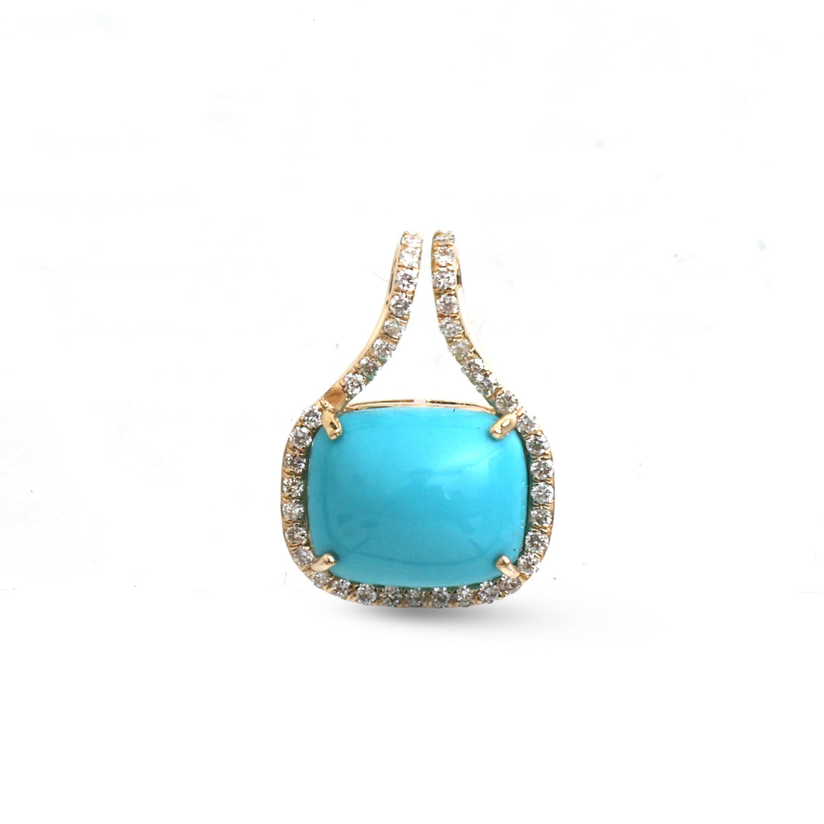 Turquoise Diamond Pendant