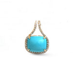 Turquoise Diamond Pendant