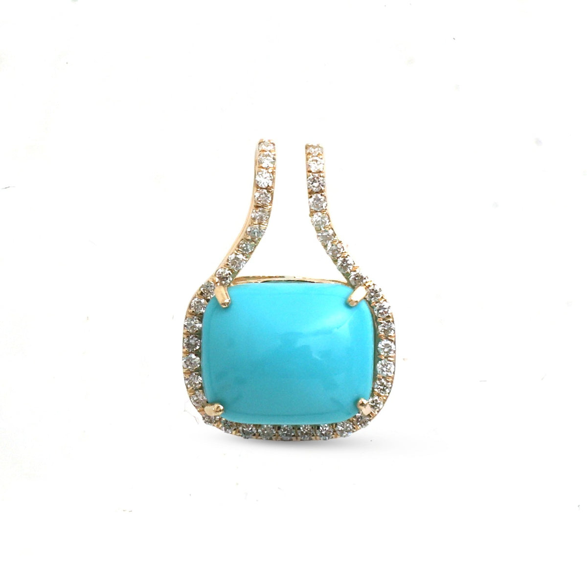 Turquoise Diamond Pendant