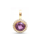 Pink Sapphire Diamond Pendant