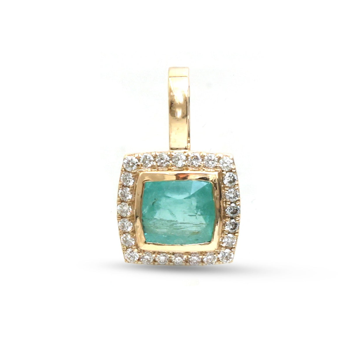 Emerald Diamond Pendant