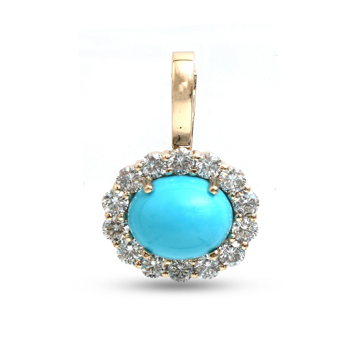 Turquoise Diamond Pendant