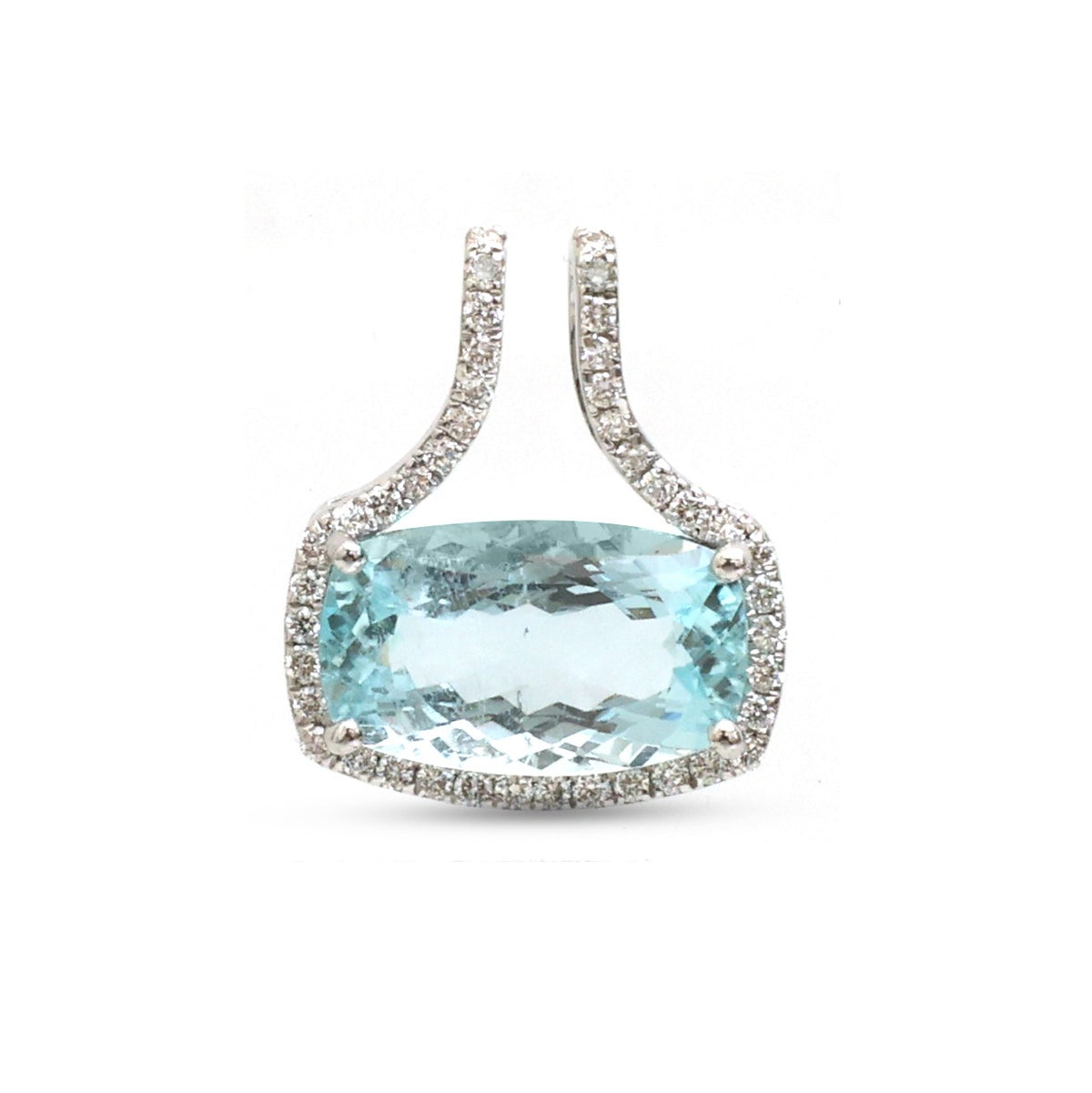 Aquamarine Diamond Pendant