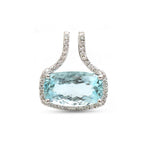 Aquamarine Diamond Pendant
