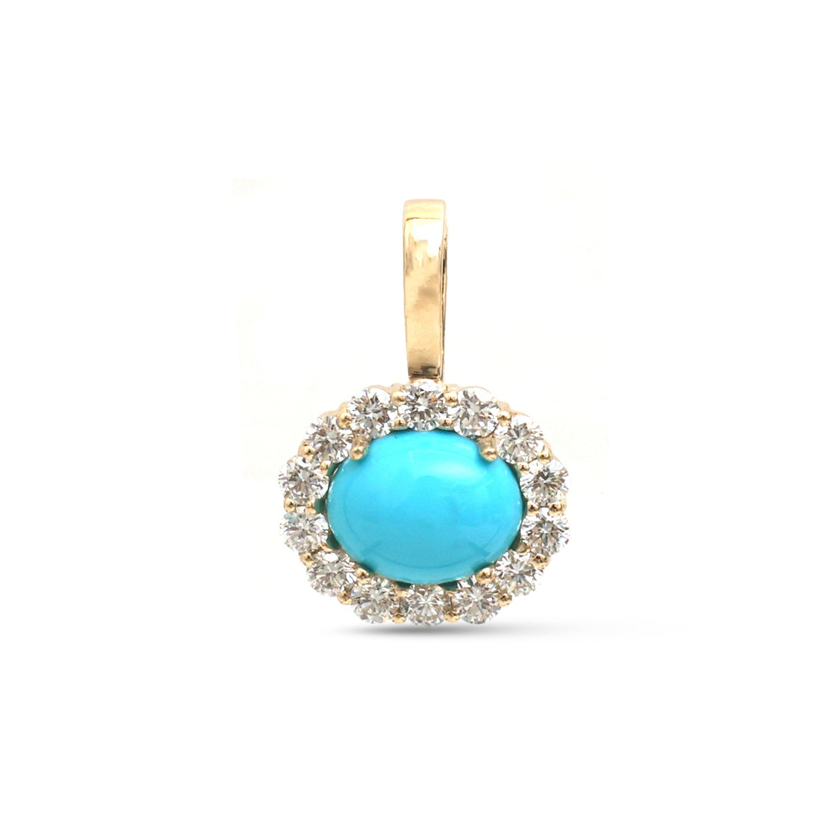Turquoise Diamond Pendant