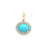 Turquoise Diamond Pendant