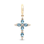 Aquamarine Diamond Pendant