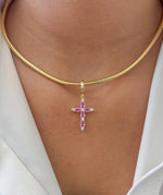 Pink Sapphire Diamond Pendant