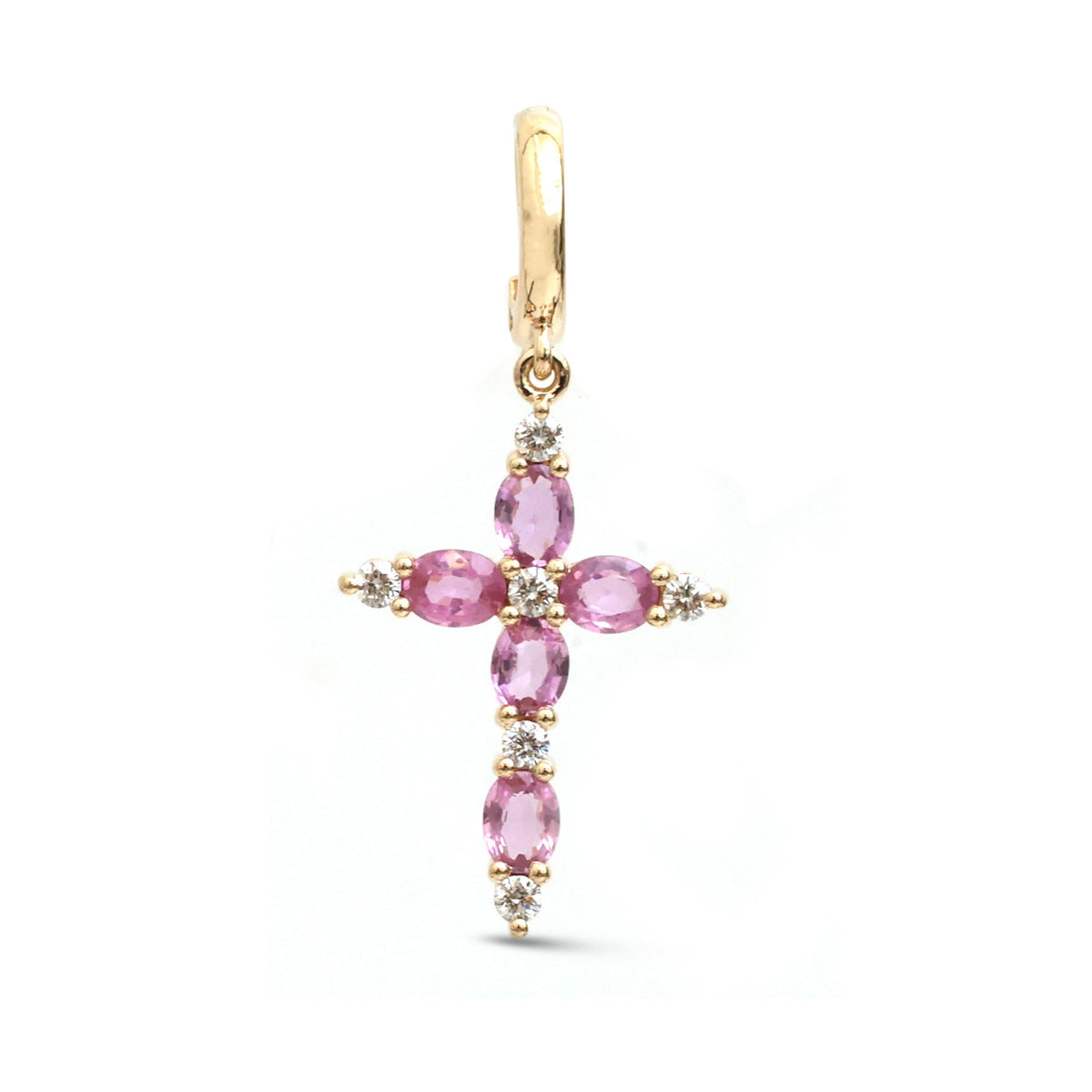 Pink Sapphire Diamond Pendant