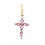 Pink Sapphire Diamond Pendant