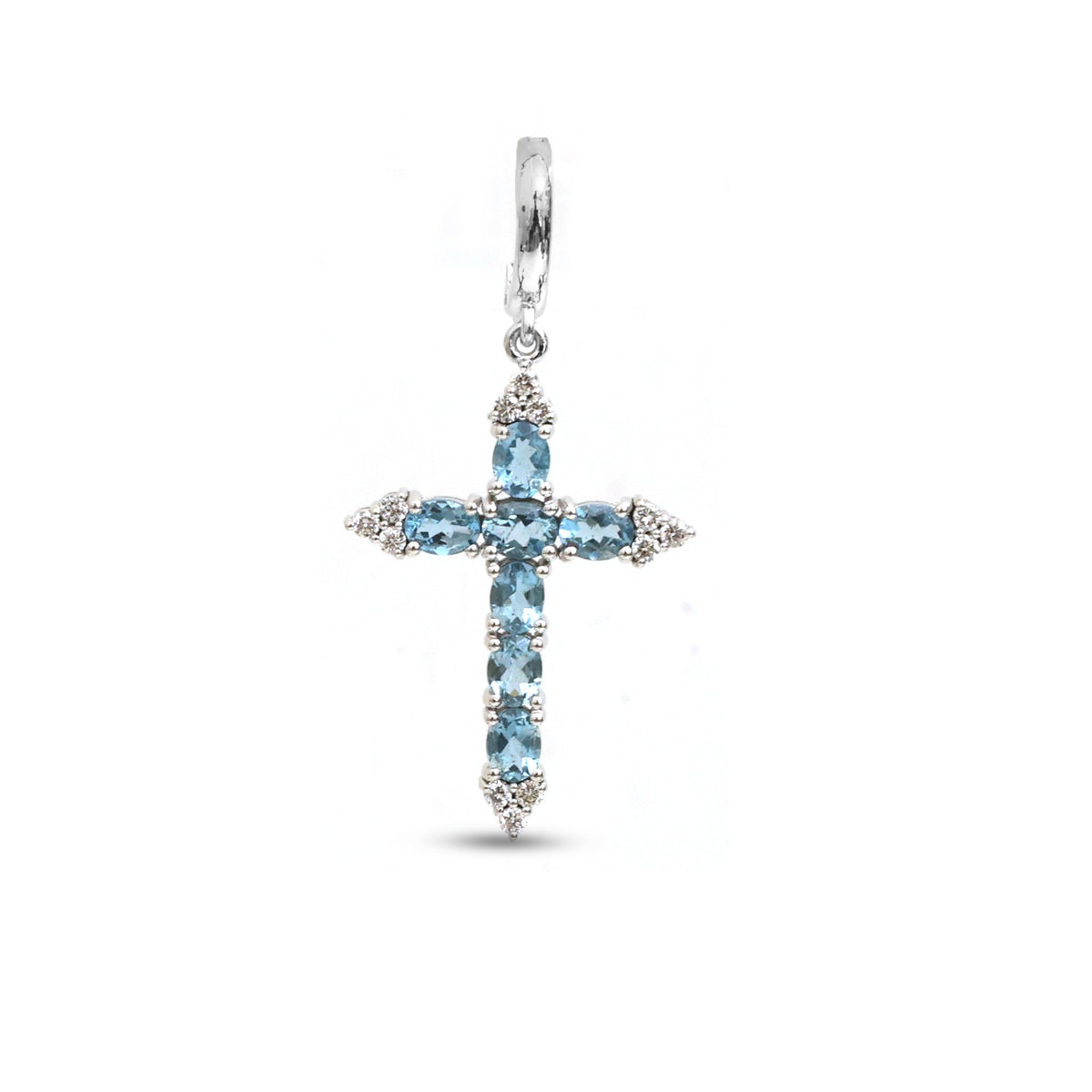 Aquamarine Diamond Pendant