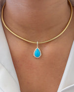 Turquoise Diamond Pendant