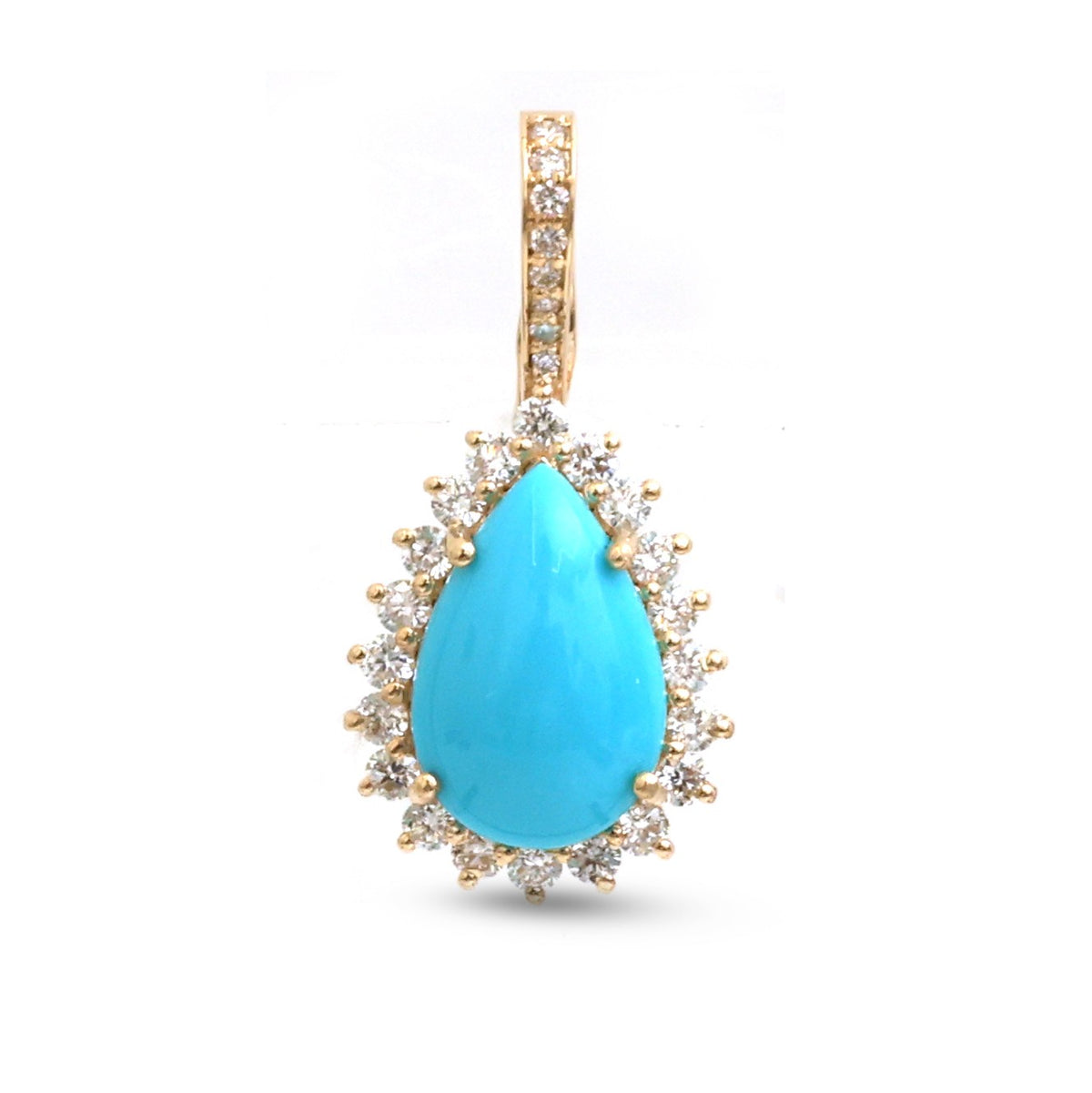 Turquoise Diamond Pendant
