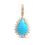 Turquoise Diamond Pendant