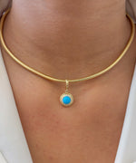 Turquoise Diamond Pendant