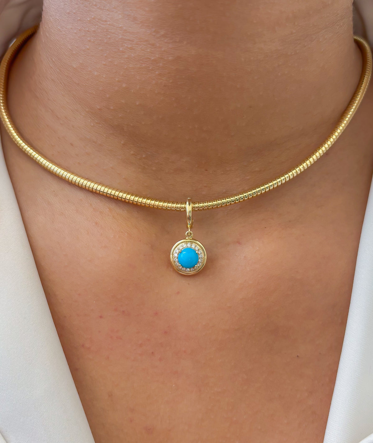 Turquoise Diamond Pendant