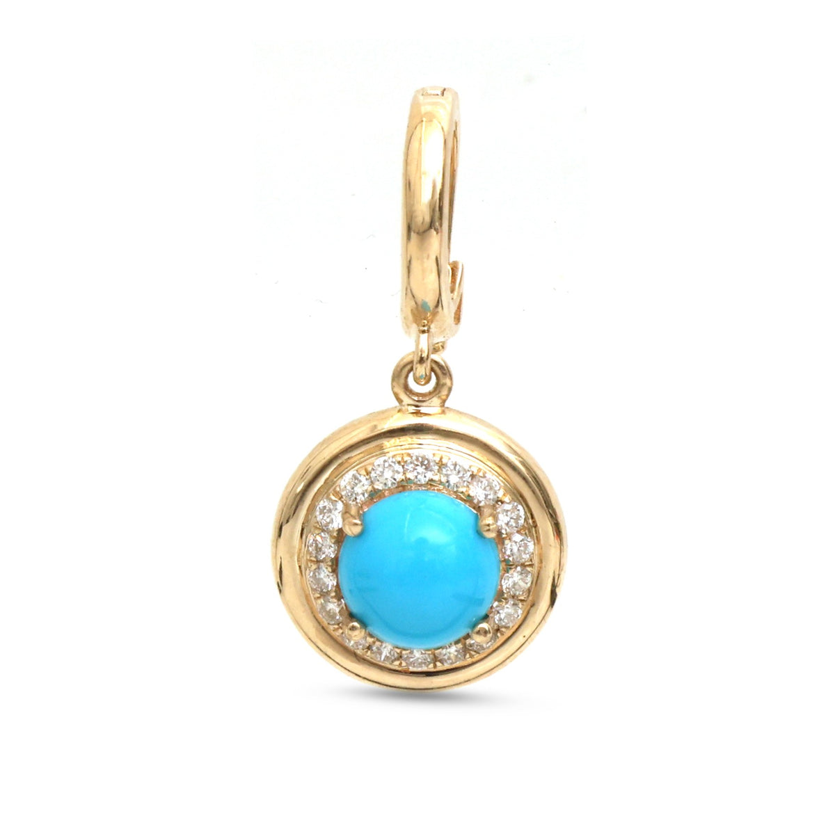 Turquoise Diamond Pendant