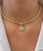 Paraiba Tourmaline Diamond Pendant