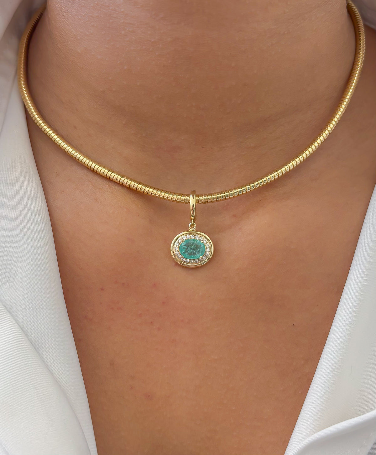 Paraiba Tourmaline Diamond Pendant