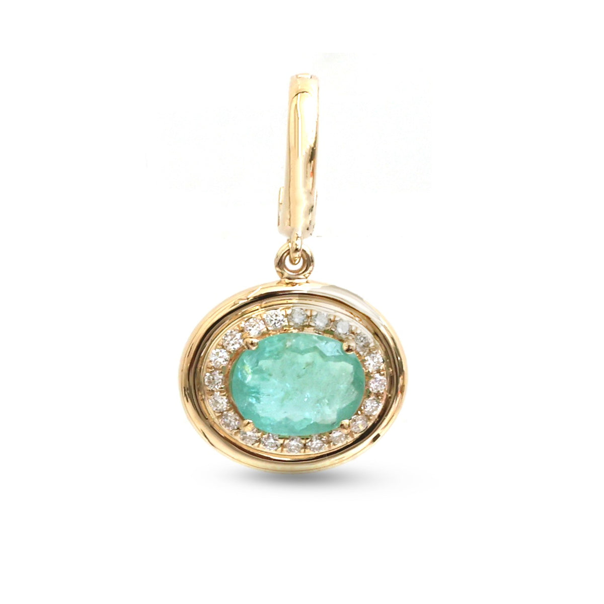 Paraiba Tourmaline Diamond Pendant