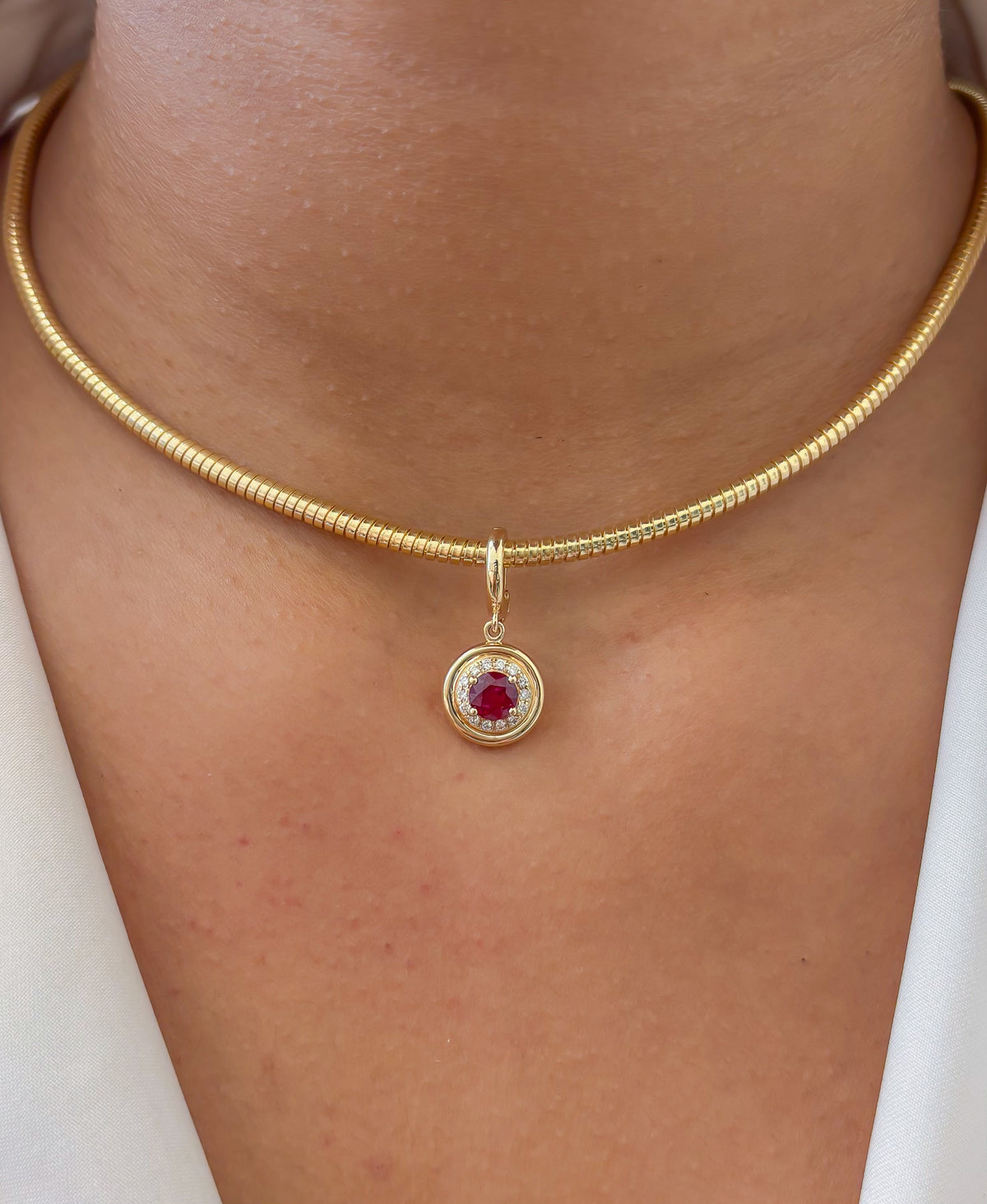 Ruby Diamond Pendant