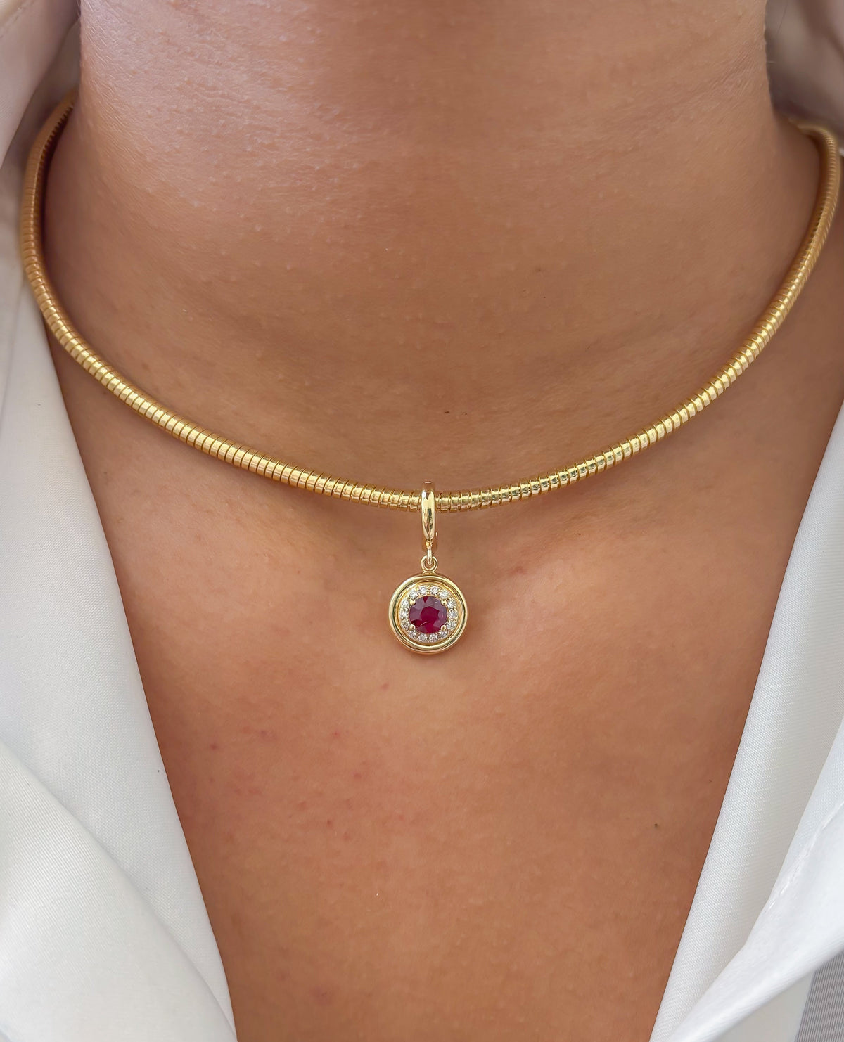 Ruby Diamond Pendant