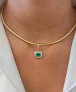 Emerald Diamond Pendant