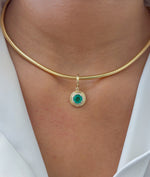 Emerald Diamond Pendant
