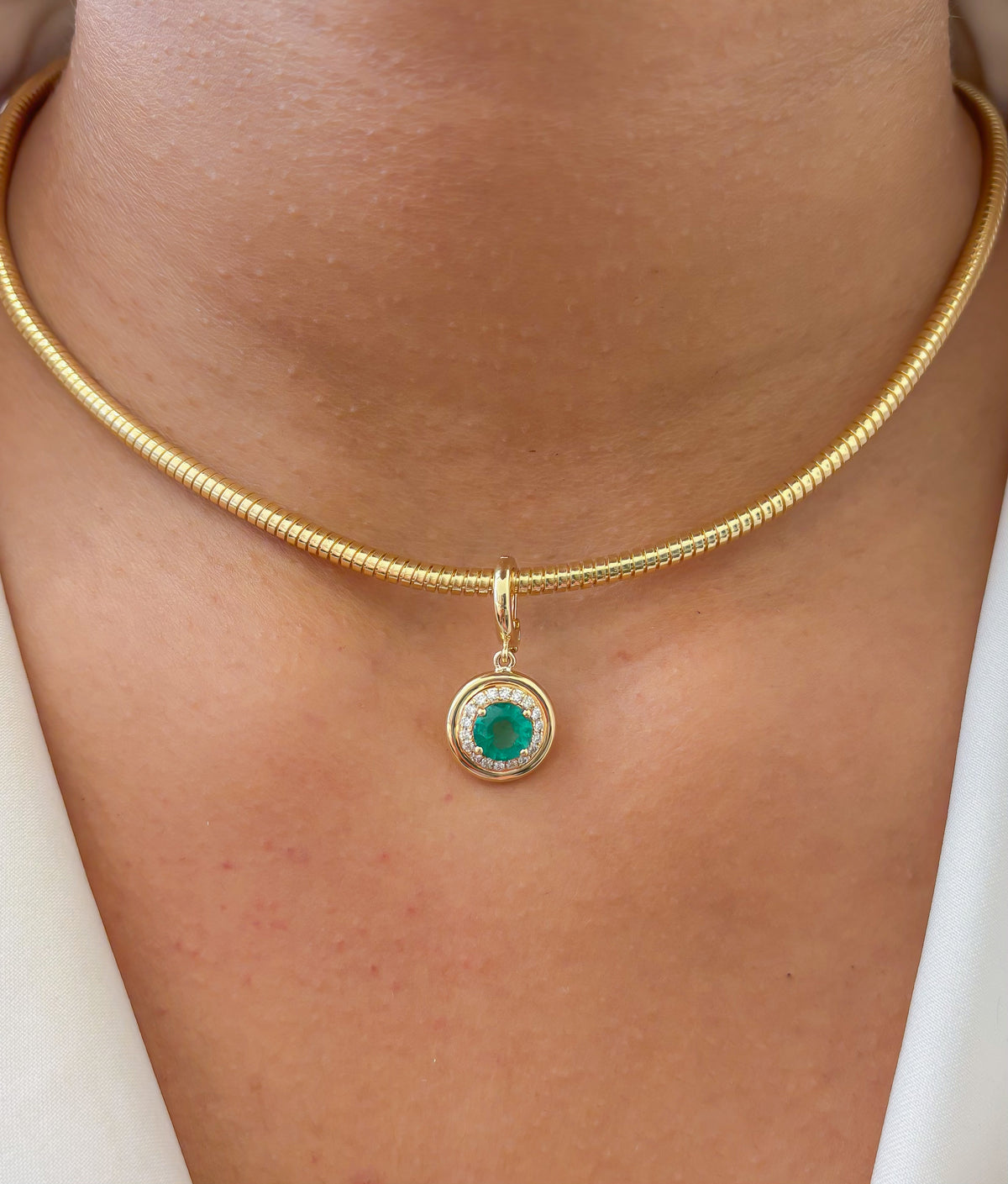 Emerald Diamond Pendant