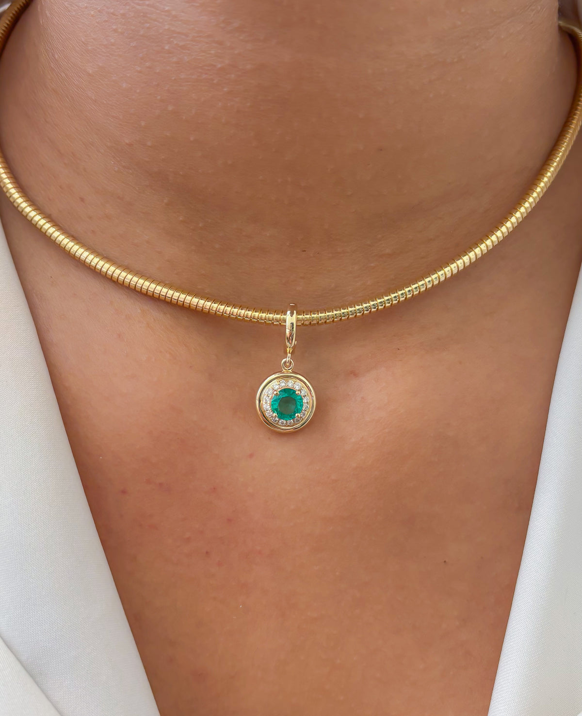 Emerald Diamond Pendant
