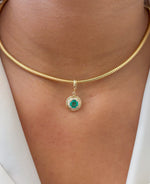 Emerald Diamond Pendant