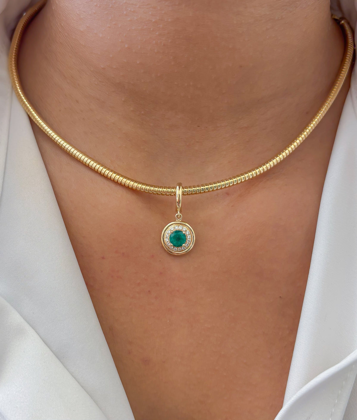 Emerald Diamond Pendant