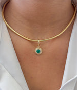 Emerald Diamond Pendant