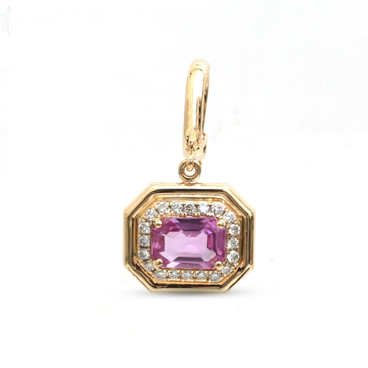 Pink Sapphire Diamond Pendant