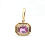 Pink Sapphire Diamond Pendant