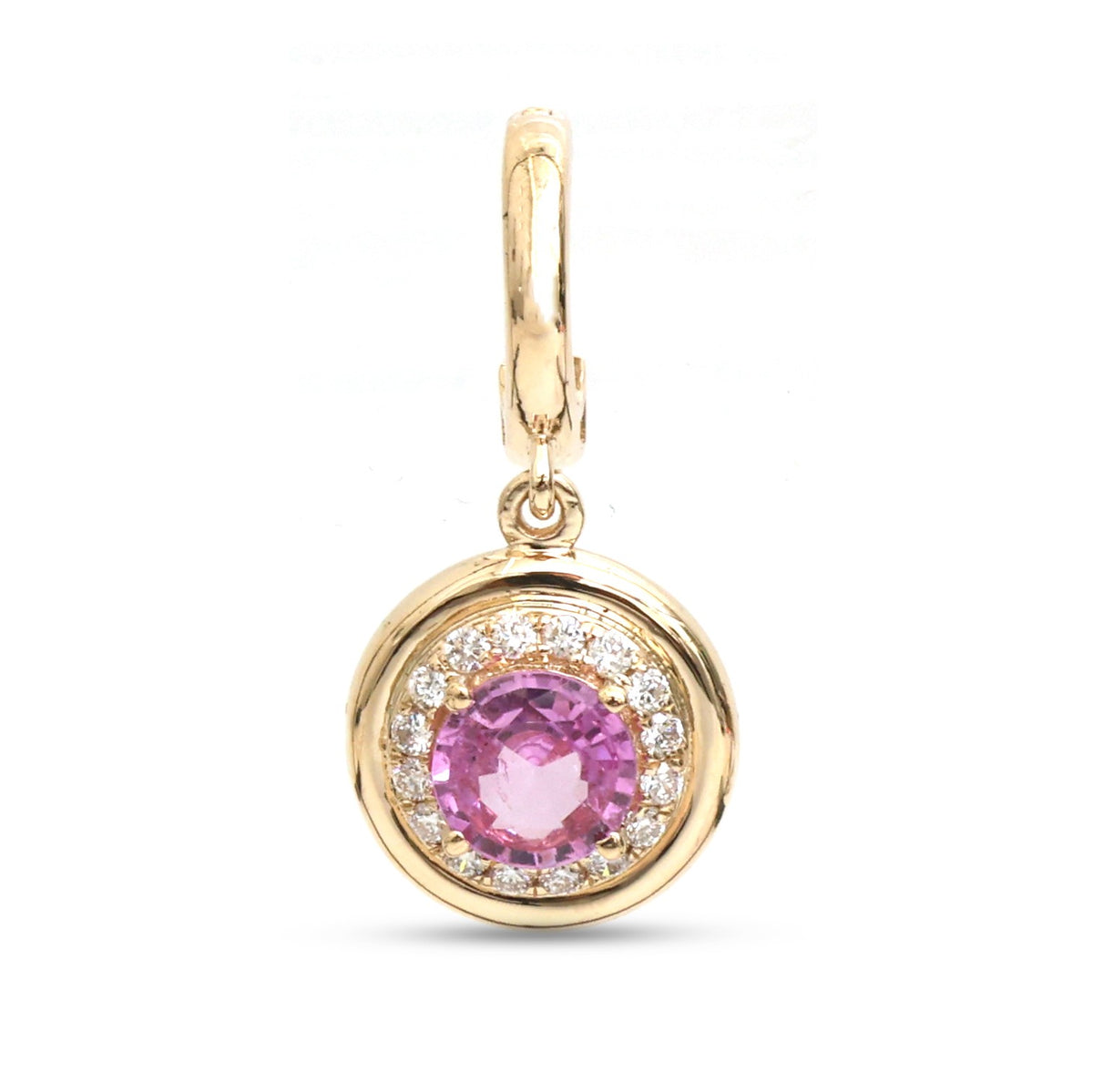 Pink Sapphire Diamond Pendant