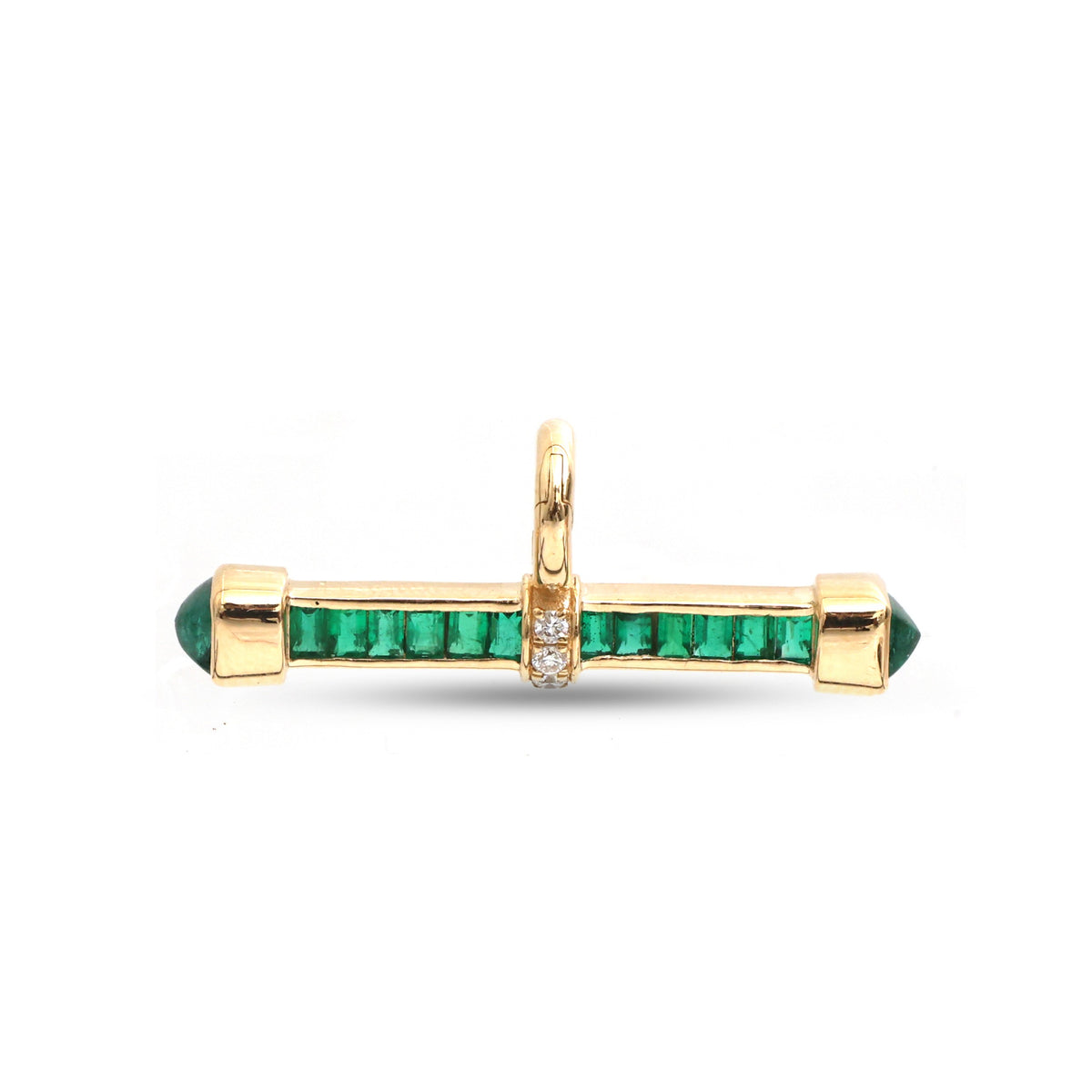 Emerald Diamond Pendant