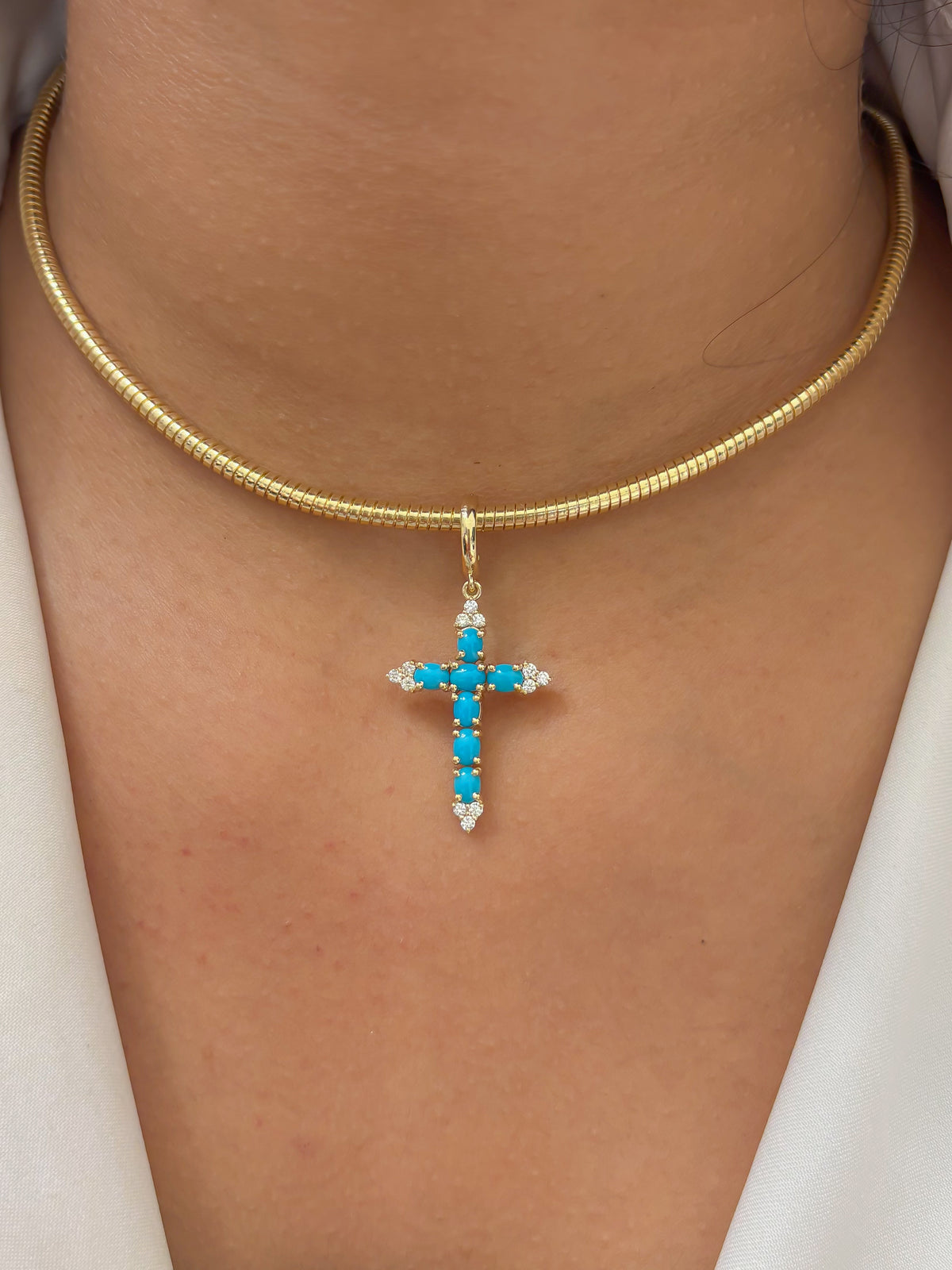 Turquoise Diamond Pendant