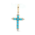 Turquoise Diamond Pendant
