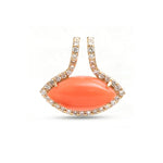Coral Diamond Pendant