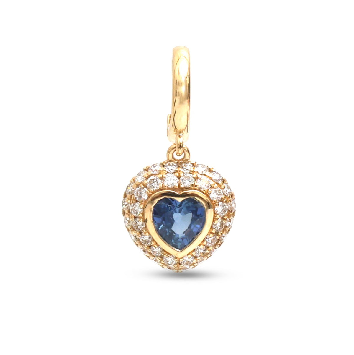 Blue Sapphire Diamond Pendant