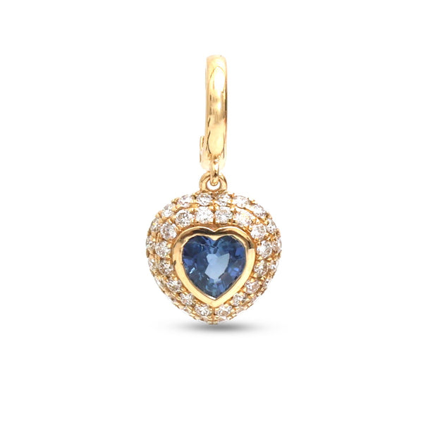 Blue Sapphire Diamond Pendant