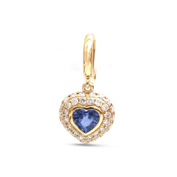 Blue Sapphire Diamond Pendant