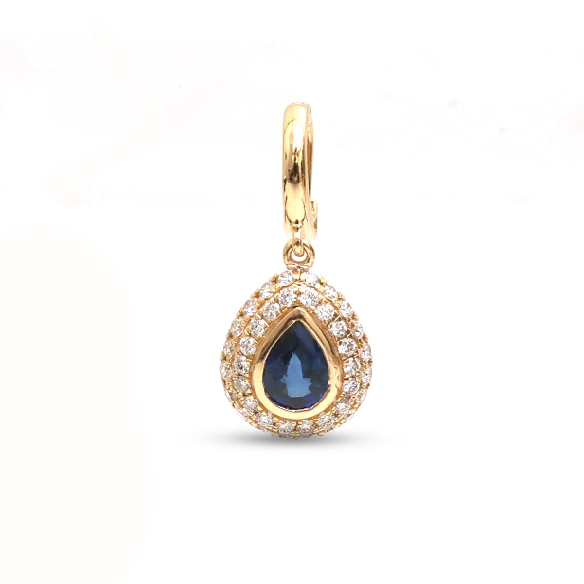 Blue Sapphire Diamond Pendant