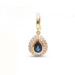 Blue Sapphire Diamond Pendant